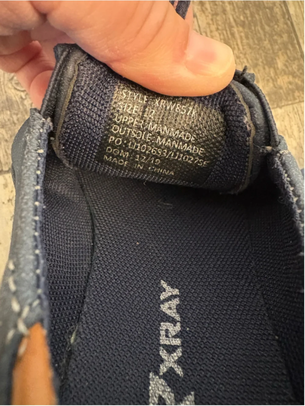 Xray Footwear Boys Navy Lace-Up Oxford Dress Shoes Size 12